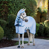 Horseware Ireland Amigo Ripstop Hoody #colour_azure-blue-navy-electric-blue