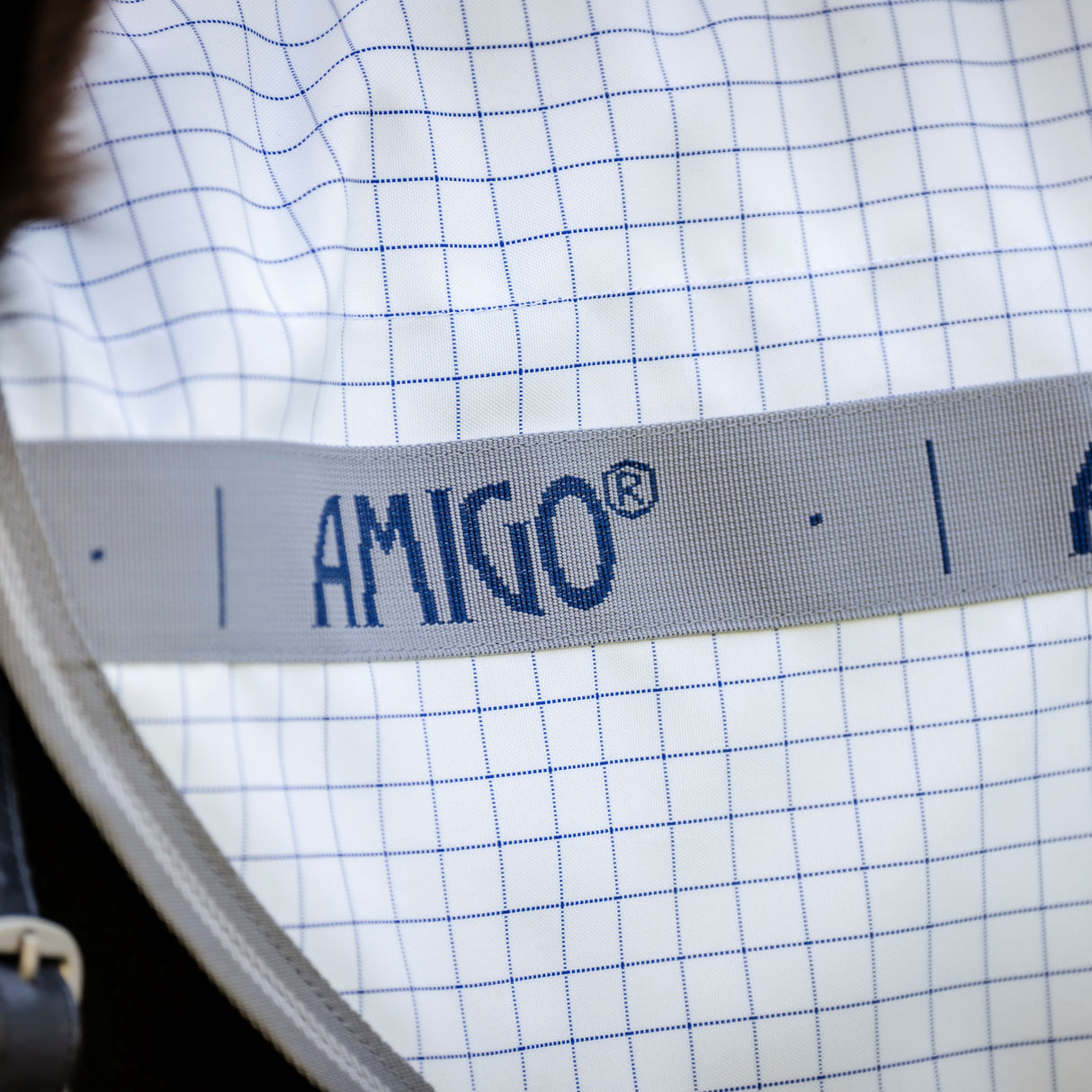 Horseware Ireland Amigo Summer Sheet Plus #colour-navy-check-titanium-grey-silver