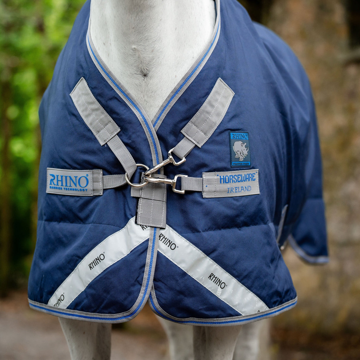 Horseware Ireland Rhino Pony Plus 0g #colour_navy-titanium-grey-classic-blue
