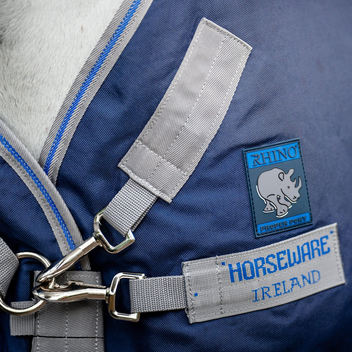 Horseware Ireland Rhino Pony Plus 0g #colour_navy-titanium-grey-classic-blue