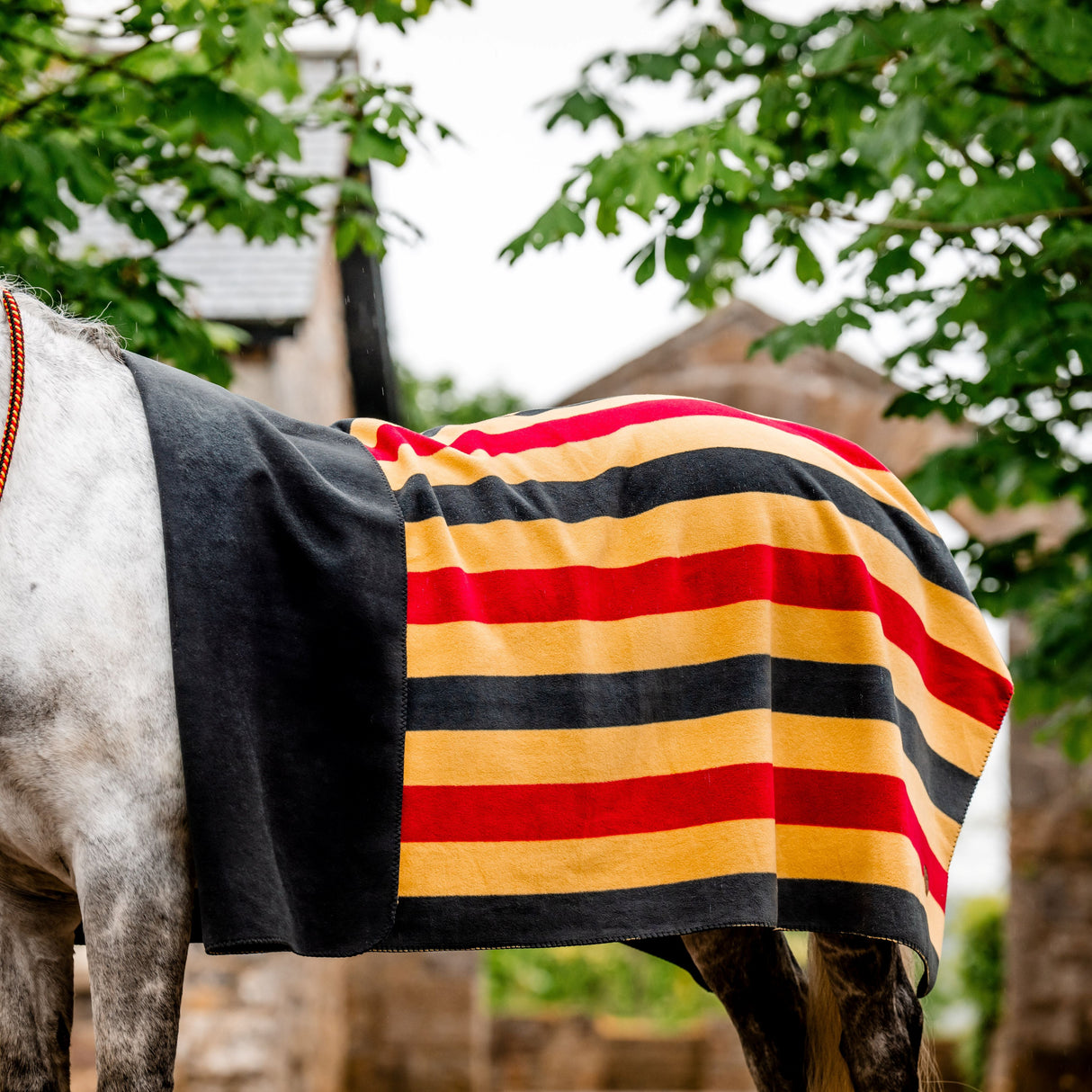 Horseware Ireland Newmarket Fleece Blanket #colour_whitney-gold