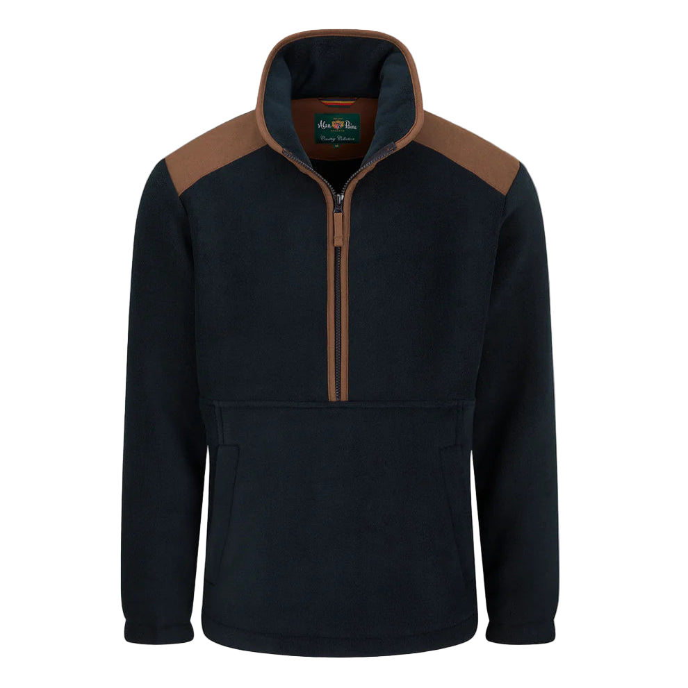 Alan Paine Aylsham Mens Half Zip Fleece #colour_dark-navy
