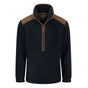 Alan Paine Aylsham Mens Half Zip Fleece #colour_dark-navy