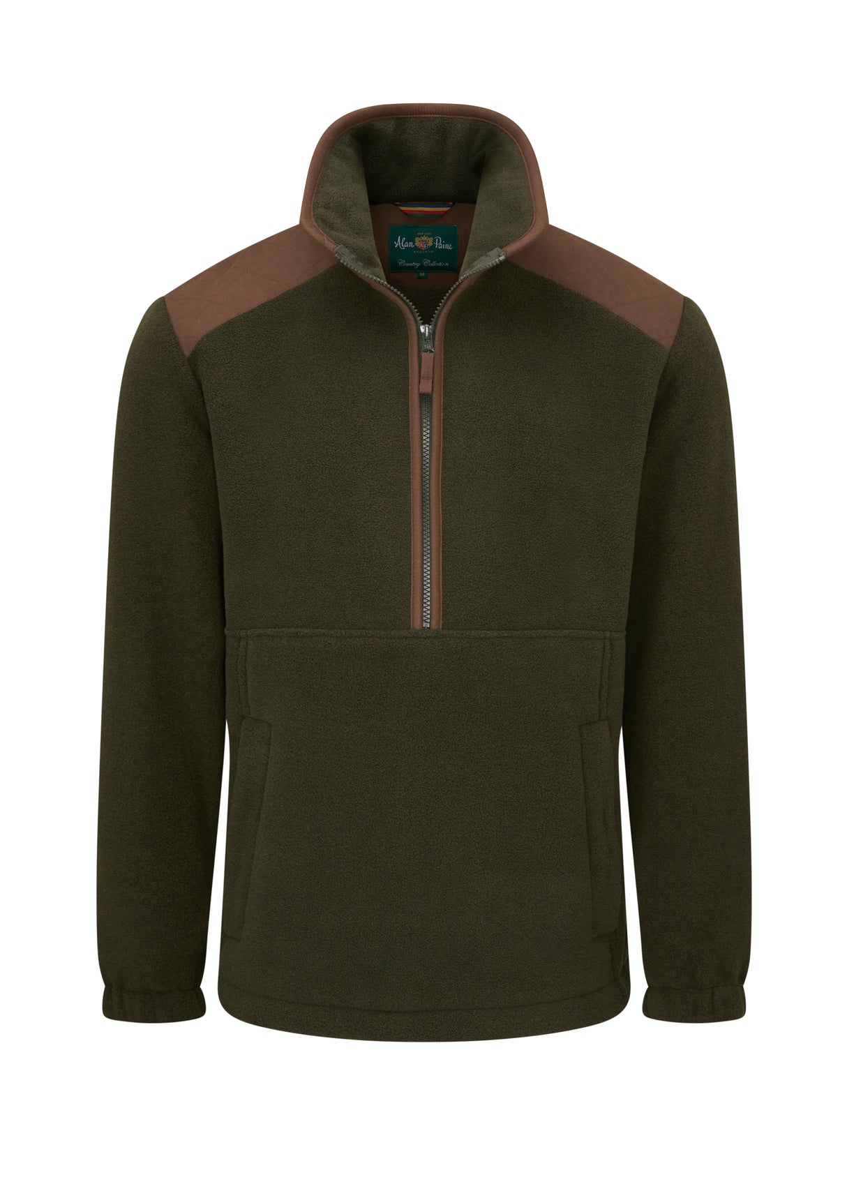 Alan Paine Aylsham Mens Half Zip Fleece #colour_green