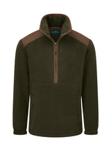 Alan Paine Aylsham Mens Half Zip Fleece #colour_green