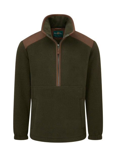 Alan Paine Aylsham Mens Half Zip Fleece #colour_green