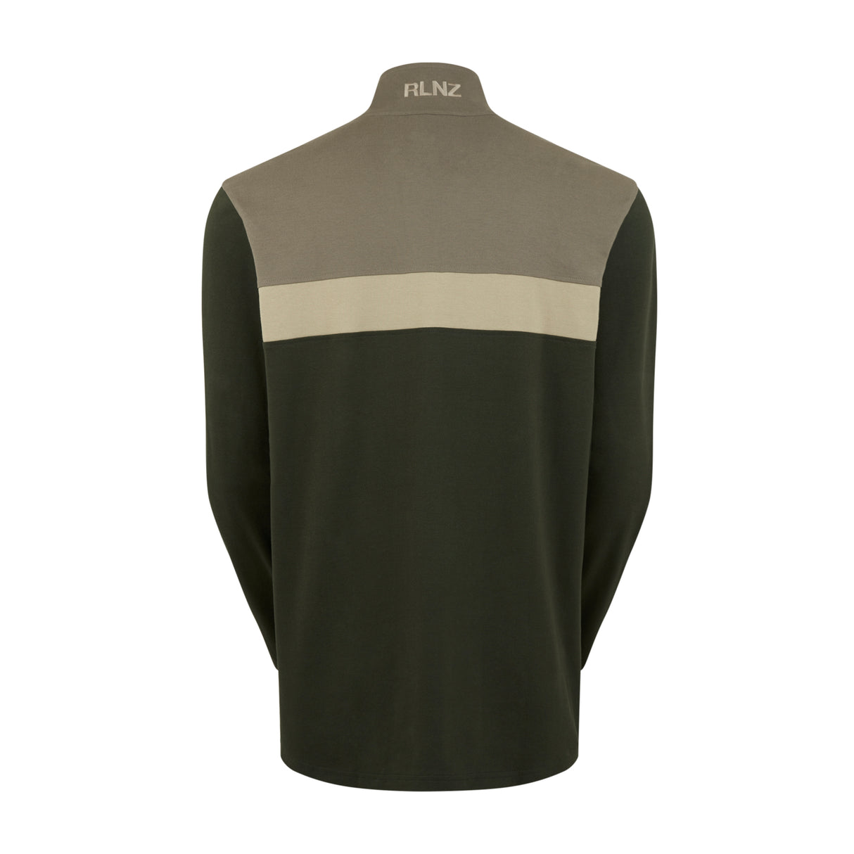 Ridgeline Mens Back Slider Rugby Top #colour_olive-multi