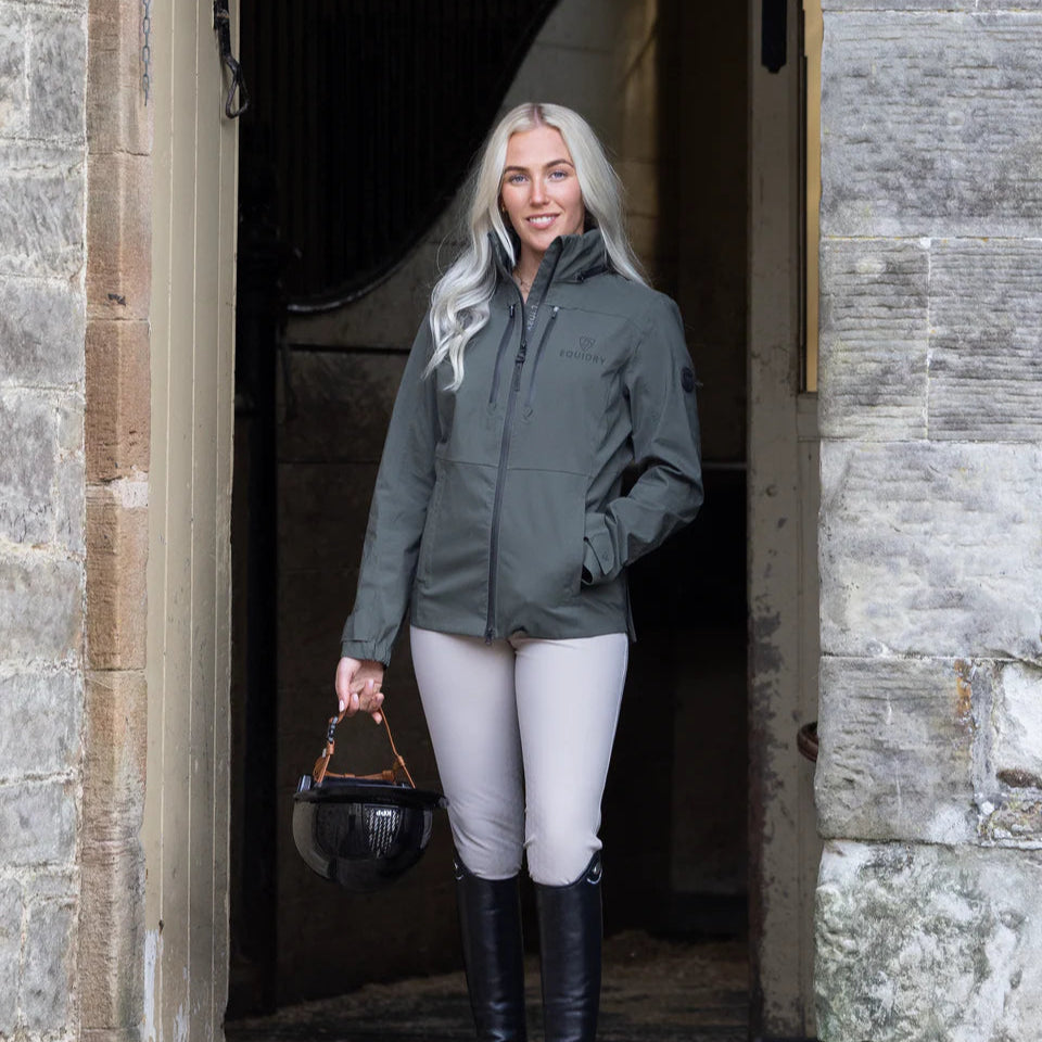 EQUIDRY Women's Varsha Jacket #colour_black-forest-green