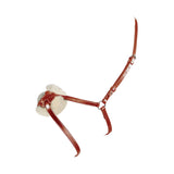 Equestro Leather Figure Eight Noseband Bridle #colour_cognac