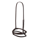Equestro Leather Flash Noseband Bridle #colour_brown