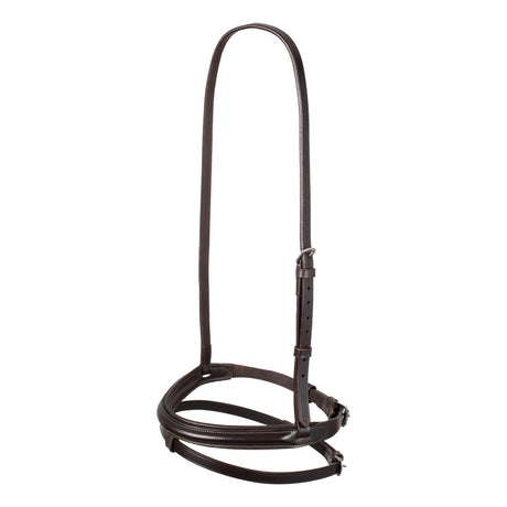 Equestro Leather Flash Noseband Bridle #colour_brown