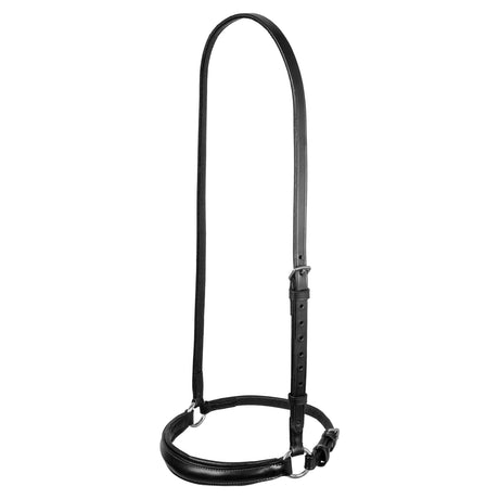 Equestro Leather German Style Noseband Bridle #colour_black
