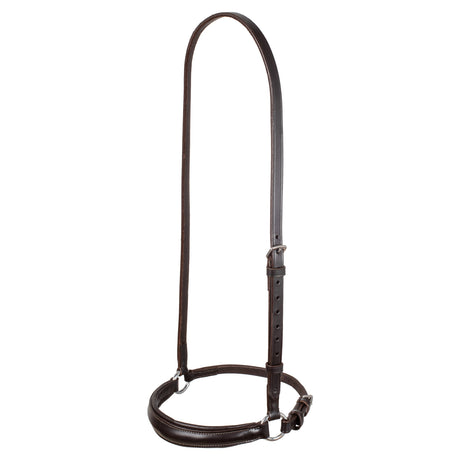Equestro Leather German Style Noseband Bridle #colour_brown
