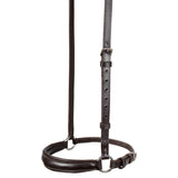 Equestro Leather German Style Noseband Bridle #colour_brown