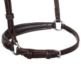 Equestro Leather German Style Noseband Bridle #colour_brown
