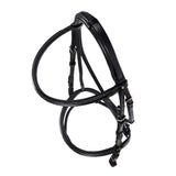 Equestro Leather English Bridle With Embroideries New #colour_black