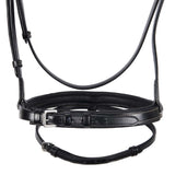 Equestro Leather English Bridle With Embroideries New #colour_black
