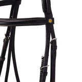 Equestro Leather English Bridle With Embroideries New #colour_brown