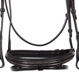 Equestro Leather English Bridle With Embroideries New #colour_brown