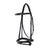 Equestro Leather English Bridle With Embroideries #colour_black