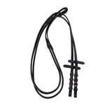 Equestro Leather English Bridle With Embroideries #colour_black