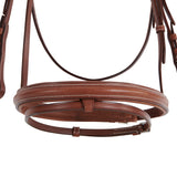 Equestro Leather English Bridle With Embroideries #colour_cognac