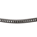 Equestro Leather Browband With Silver Clincher #colour_black