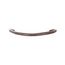 Equestro Leather Browband With Silver Clincher #colour_brown