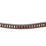 Equestro Leather Browband With Silver Clincher #colour_brown