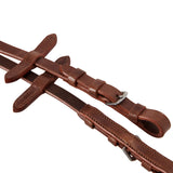 Equestro English Leather Bridle With Rubber Reins