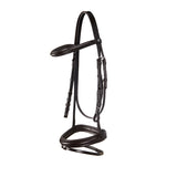 Equestro English Leather Bridle With Rubber Reins