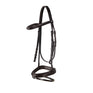 Equestro English Leather Bridle With Rubber Reins