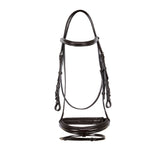 Equestro English Leather Bridle With Rubber Reins