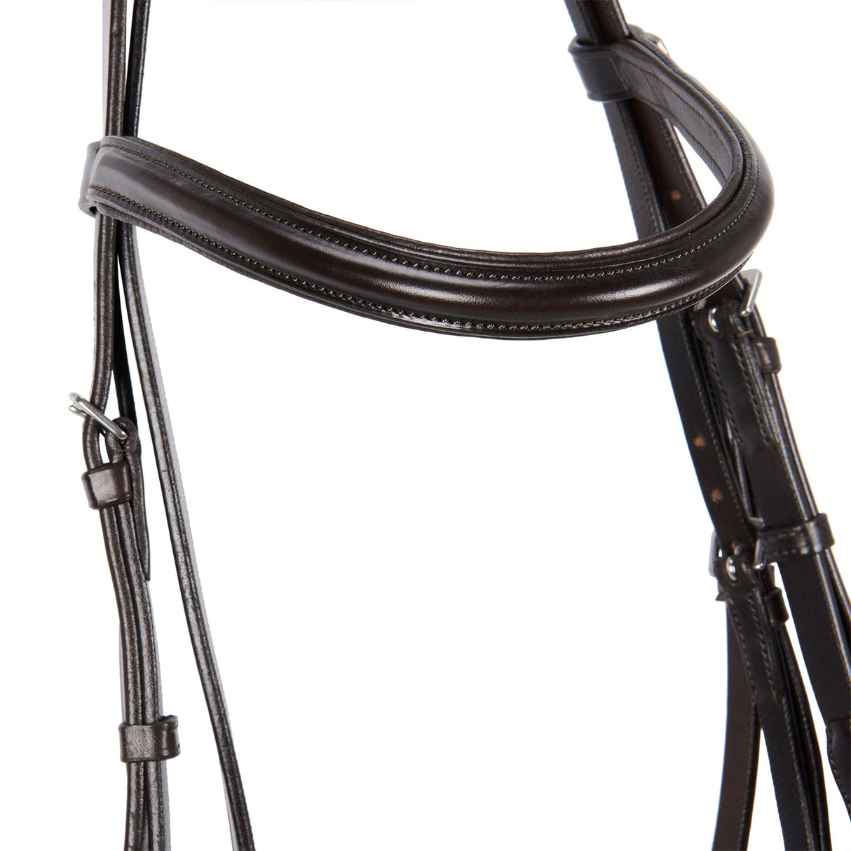 Equestro English Leather Bridle With Rubber Reins