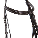 Equestro English Leather Bridle With Rubber Reins
