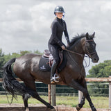 EQUIDRY Women's Water Repellent Zip up Top #colour_black-white