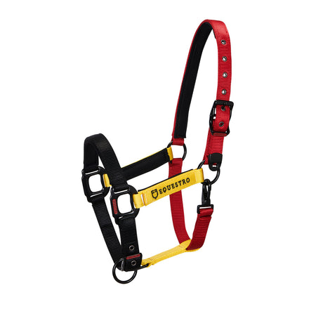 Equestro Nylon Halter With Snap Hook #colour_black