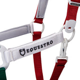 Equestro Nylon Halter With Snap Hook #colour_green
