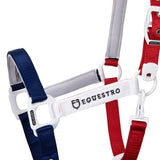 Equestro Nylon Halter With Snap Hook #colour_blue