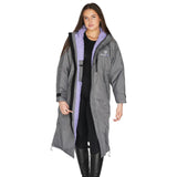 EQUIDRY Women's Thick Fleece Evolution Fixed Hood #colour_grey-lilac