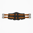 Stubben Equi-Soft® Short Saddle Girth with Cover - Tobacco #colour_vachette-leather-black