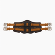 Stubben Equi-Soft® Short Saddle Girth with Cover - Tobacco #colour_vachette-leather-ebony