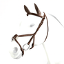 Equipe Emporio Figure 8 Padded Bridle with Silver Fittings - No Reins #colour_brown