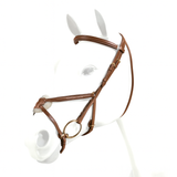 Equipe Emporio Figure 8 Padded Bridle with Brass Fittings - No Reins #colour_newmarket