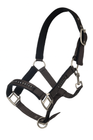 HKM Head Collar Set With Snap Hook -Crystal- Soft Padded #colour_deep-brown-black