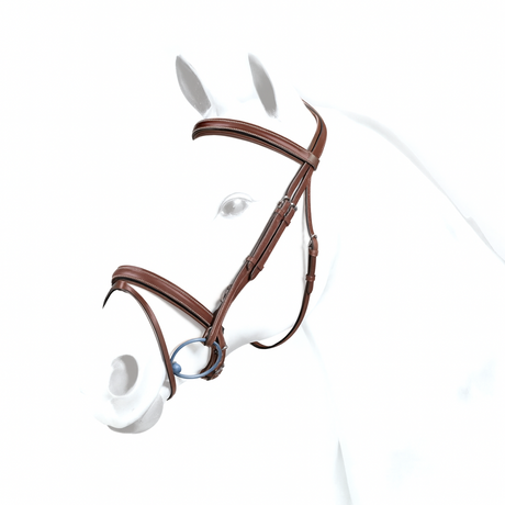 Equipe Patent Detail Flash Bridle #colour_brown