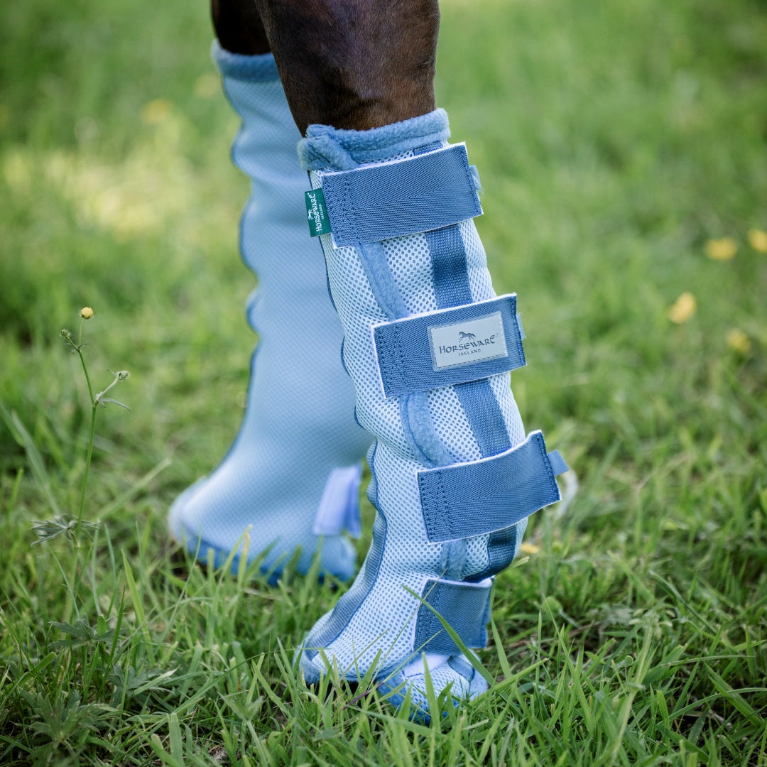 Horseware Ireland Fly Boots - Pack of 2 #colour_heather-blue-blue-silver