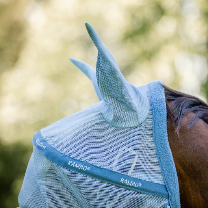 Horseware Ireland Rambo Flymask Plus #colour_heather-blue-blue-silver