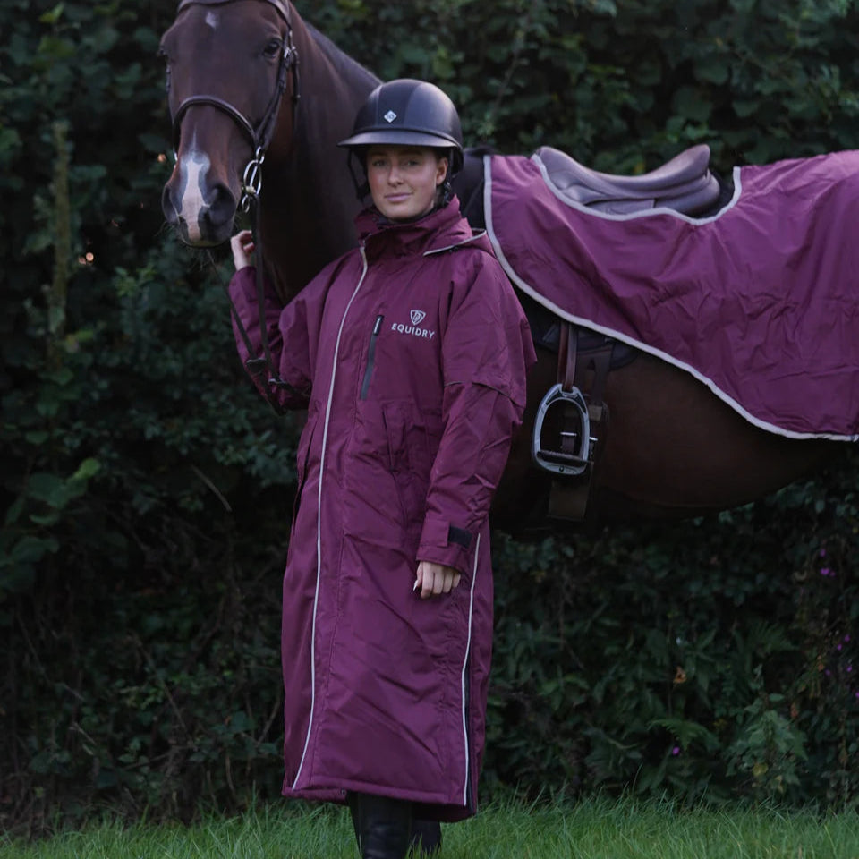 EQUIDRY Women's Thin Fleece Reflective Evolution #colour_plum