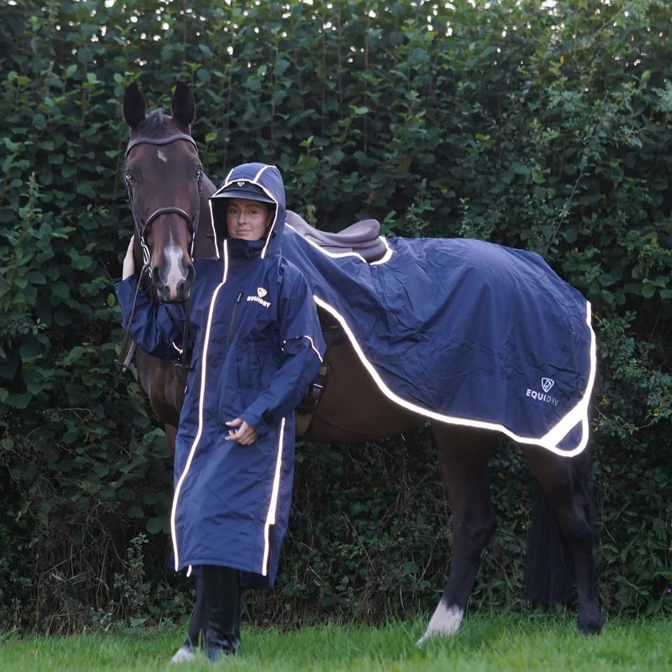 EQUIDRY Women's Thin Fleece Reflective Evolution #colour_navy